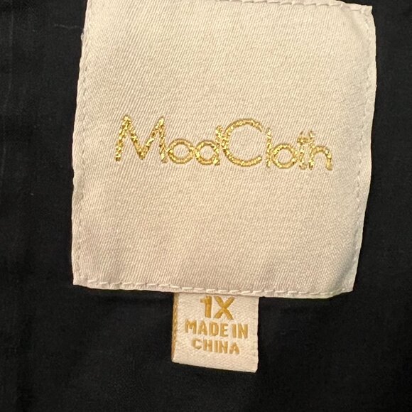 ModCloth 1X Fit & Flare Dress Blue Galaxy Star Print Sleeveless Lined Vintage - Picture 5 of 11